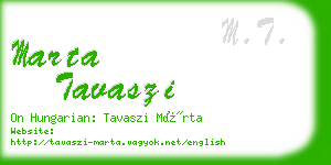 marta tavaszi business card